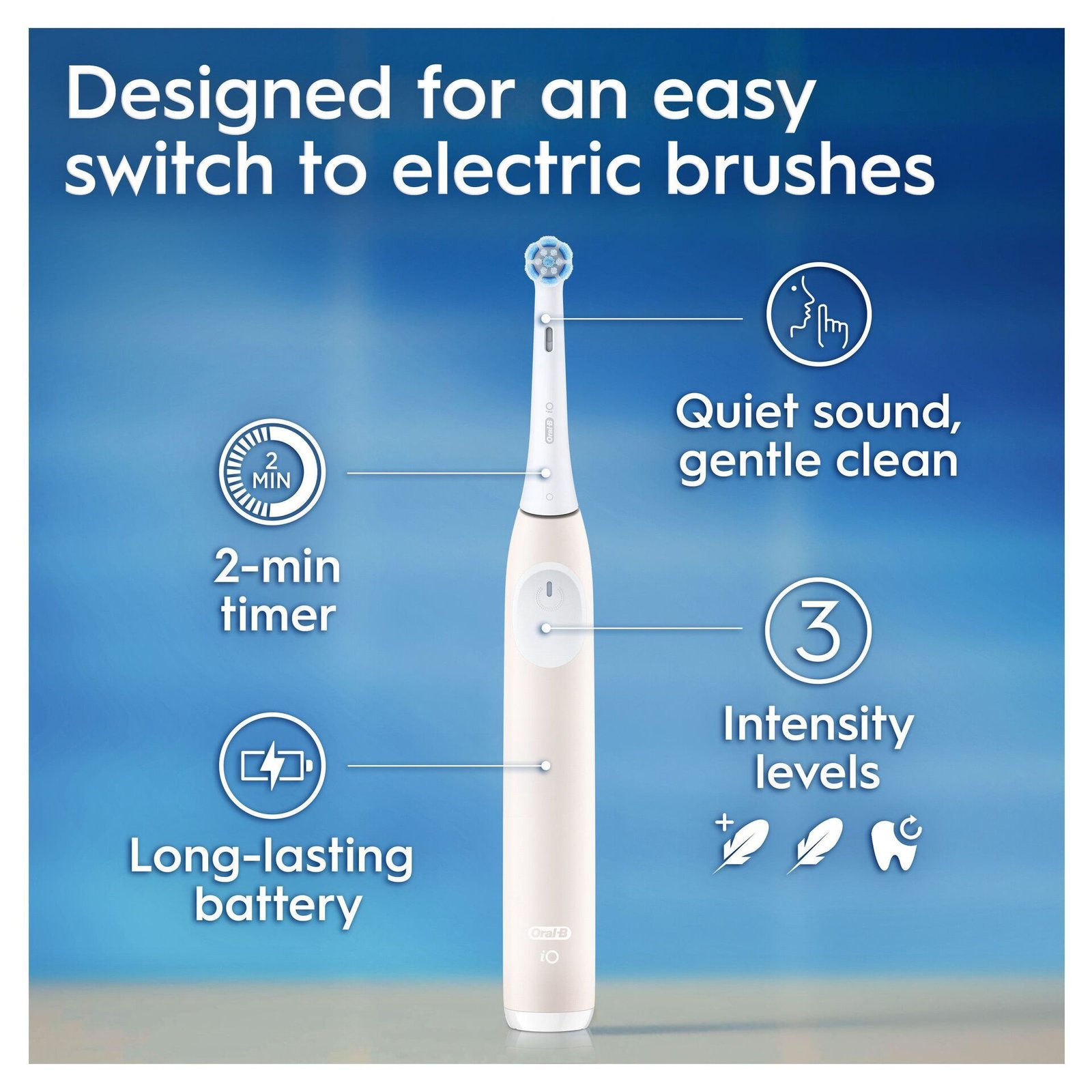 Oral-B iO 2 Eltandborste Calm Pink