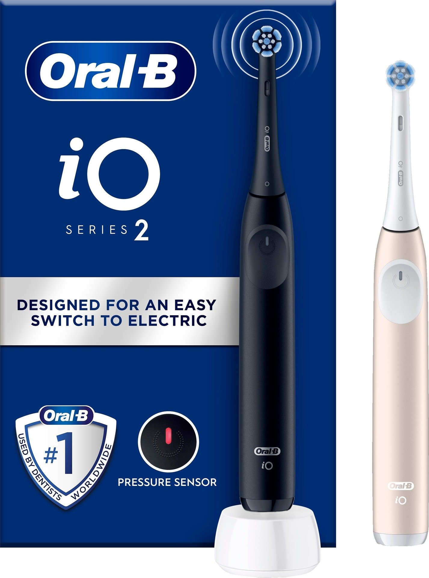 Oral-B iO 2 Duo-pack Eltandborstar Night Black & Calm Pink