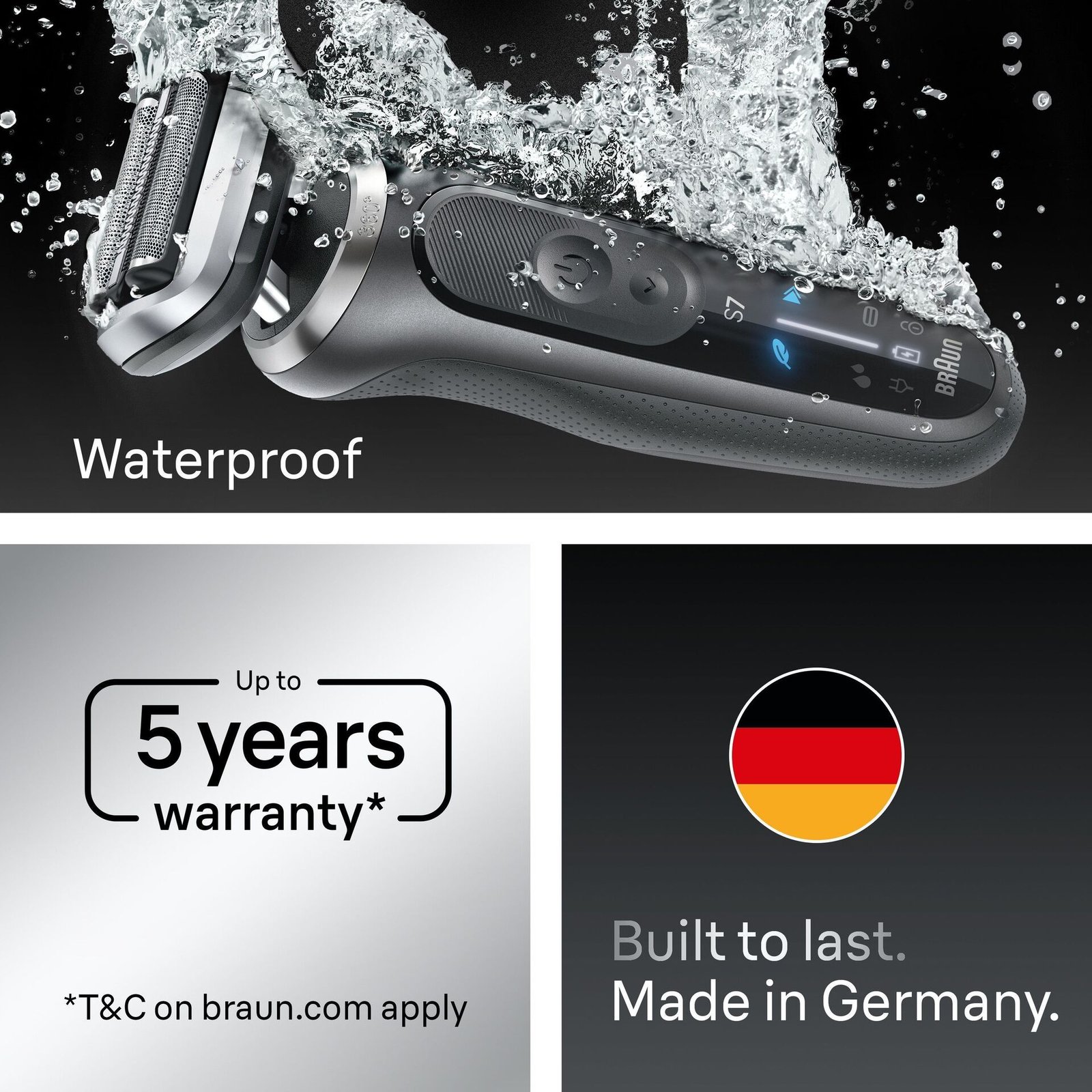 Braun Series 7 Elektrisk Rakapparat, SmartCare Center, +1 Tillbehör, 72-G7200CC, Grå