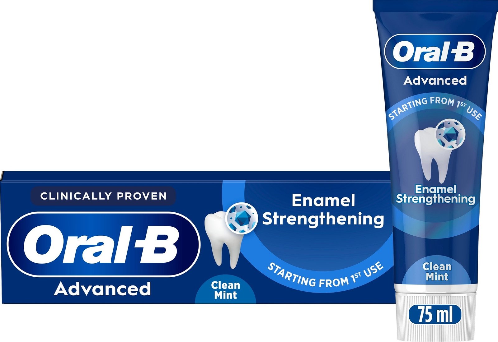 Oral-B Advanced Enamel Strengthening Clean Mint Tandkräm 75 ml