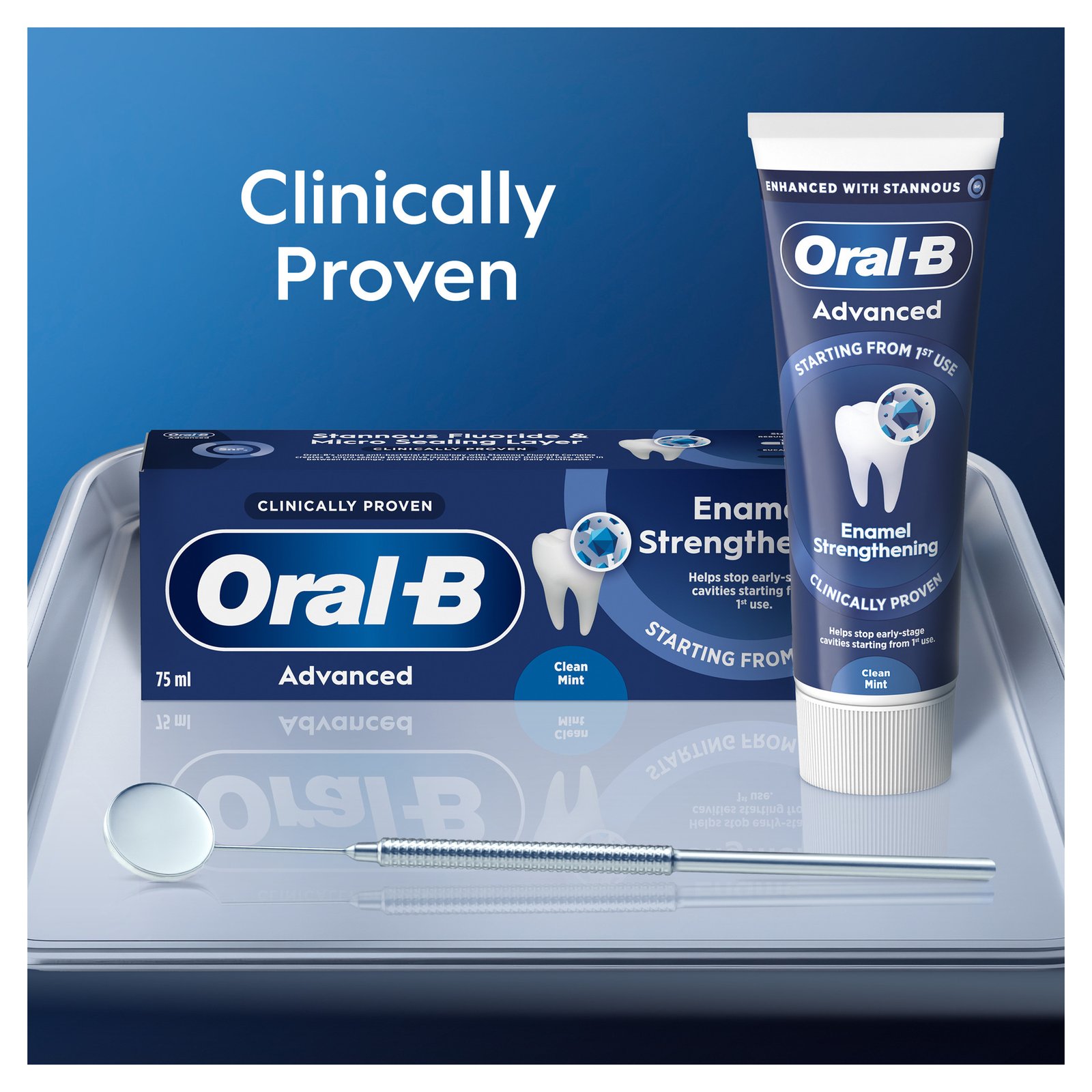 Oral-B Advanced Enamel Strengthening Clean Mint Tandkräm 75 ml