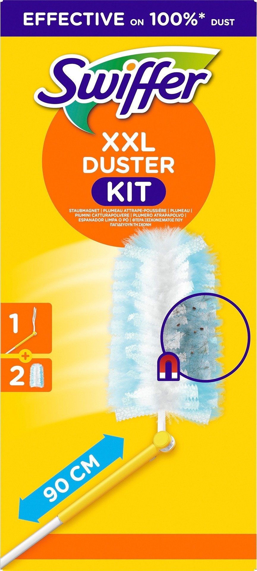 Swiffer XXL Duster Kit, 1 Handtag & 2 Damvippa refiller