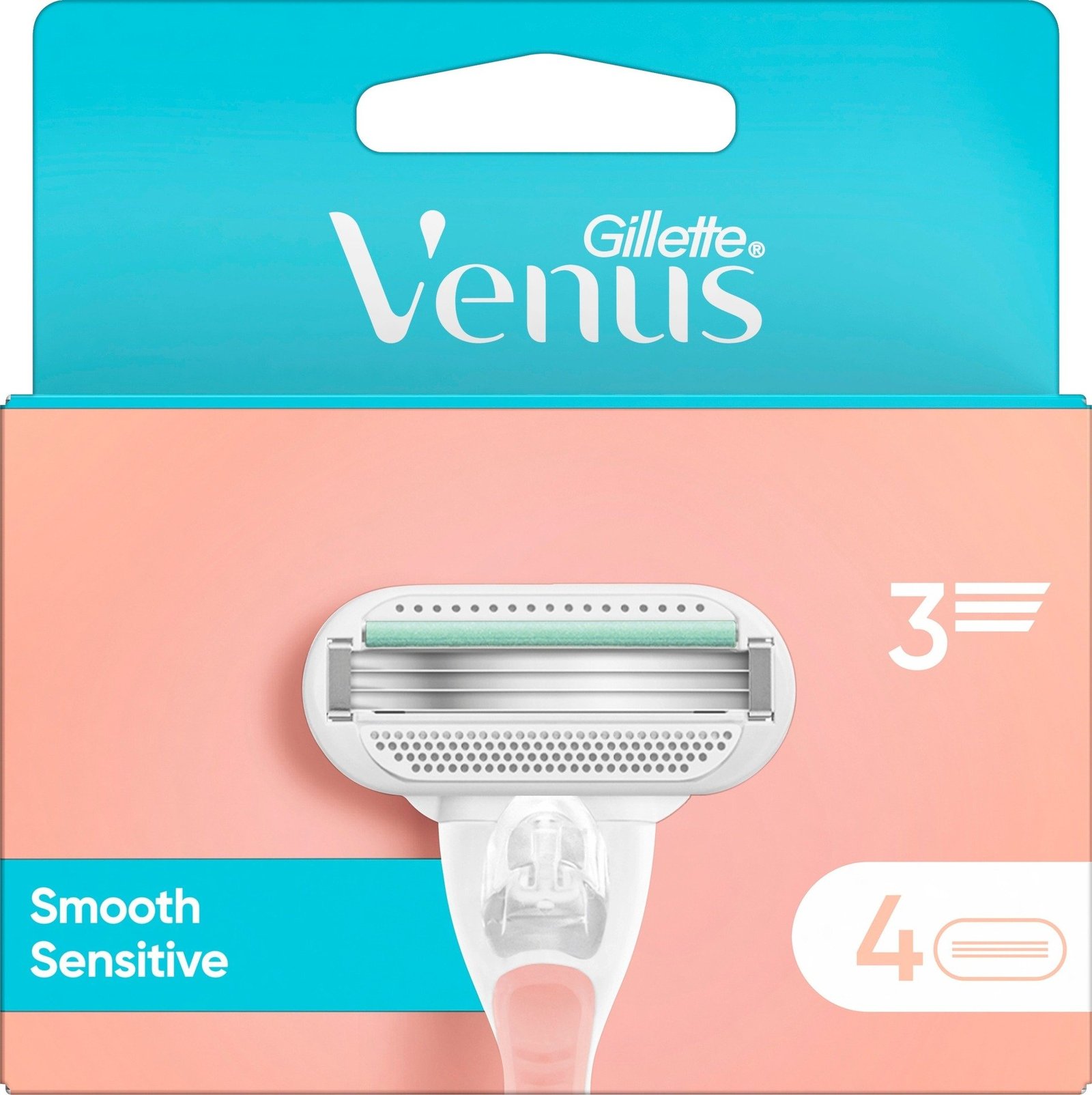 Gillette Venus Smooth Sensitive Rakblad 4 st