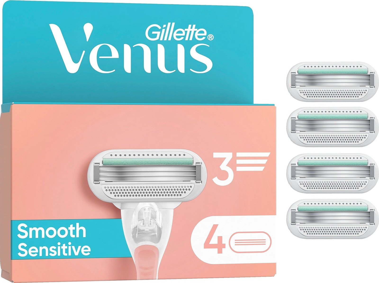 Gillette Venus Smooth Sensitive Rakblad 4 st