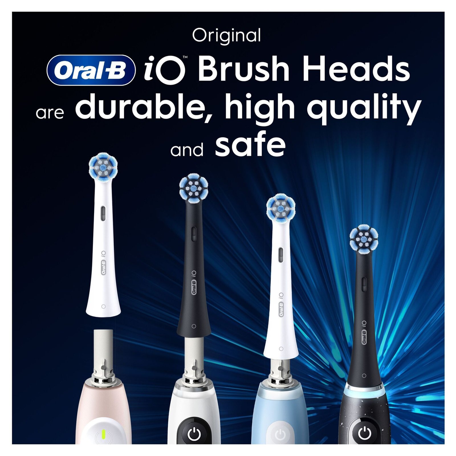 Oral-B iO Gentle Care Tandborsthuvuden, Svart, 8 st