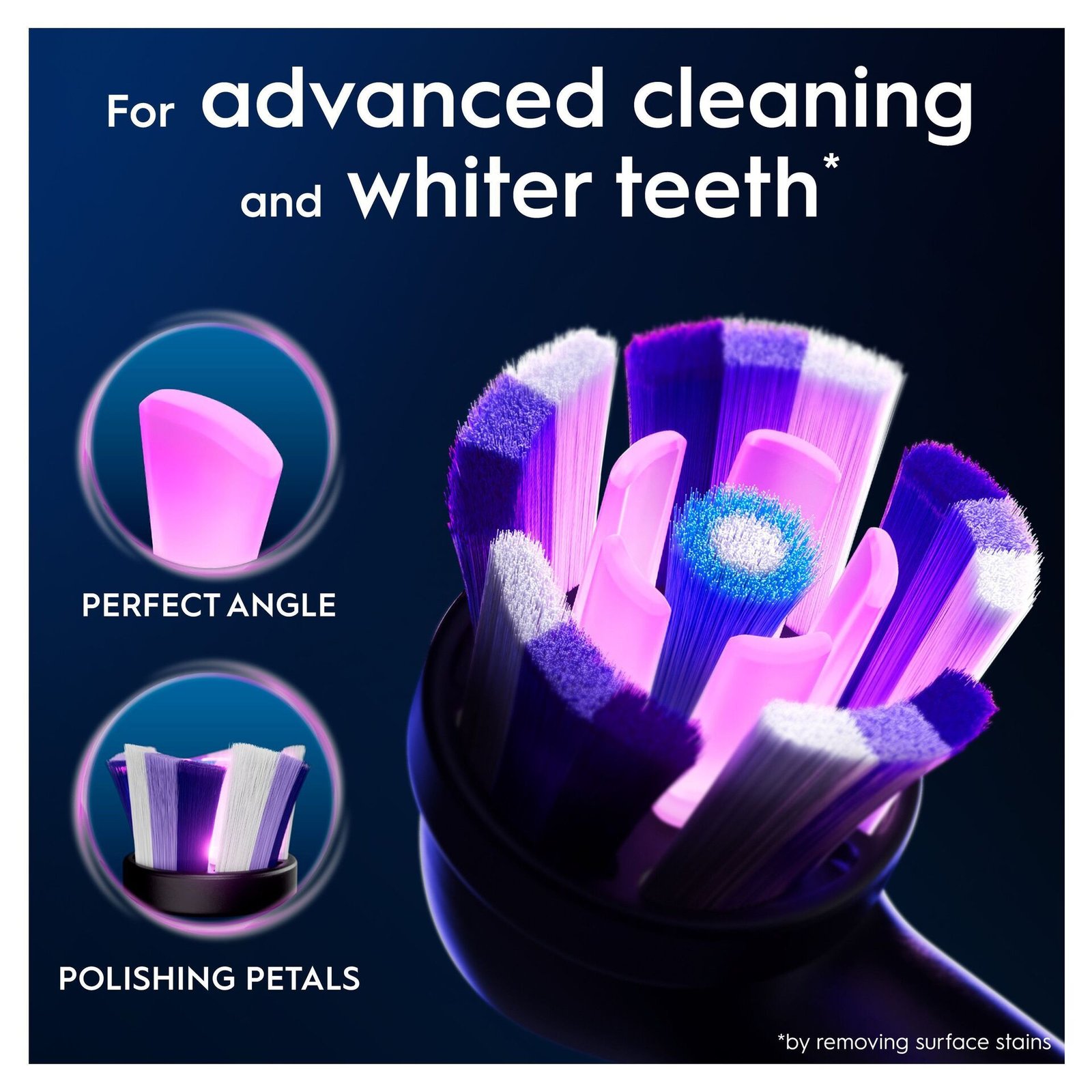 Oral-B iO Radiant White Tandborsthuvuden, Svart, 6 st