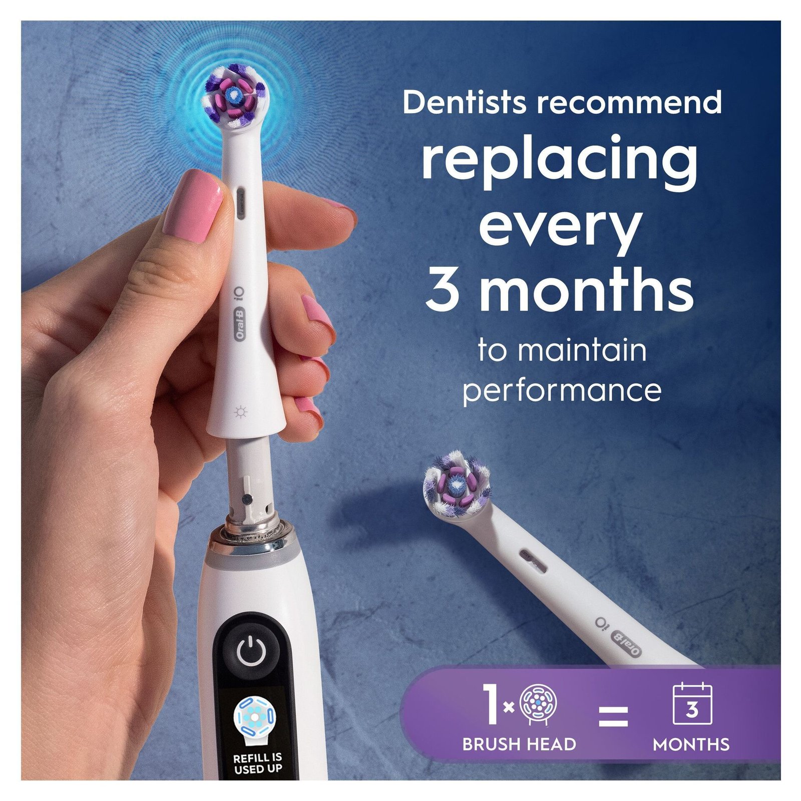 Oral-B iO Radiant White Tandborsthuvuden, Vit, 6 st