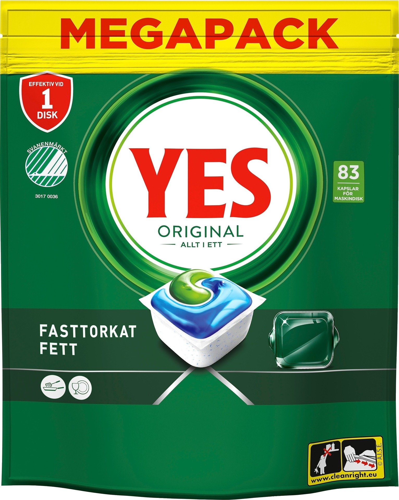 YES Diskmaskinstabletter Original  83 st
