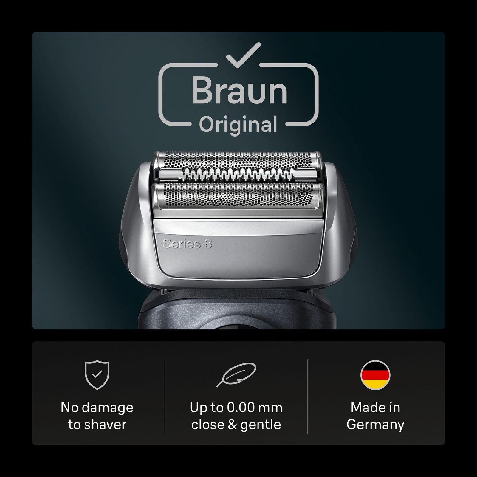 Braun Series 8 83M Original Rakhuvud kompatibel med Series 8
