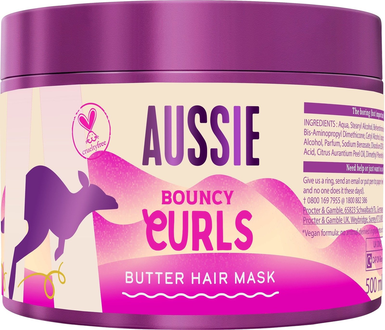 Aussie Bouncy Curls Butter Hårinpackning 500 ml