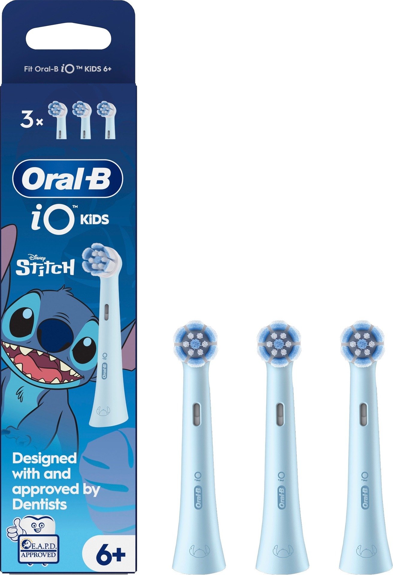 Oral-B iO Kids 6+ Disney Stitch tandborsthuvuden, 3 st