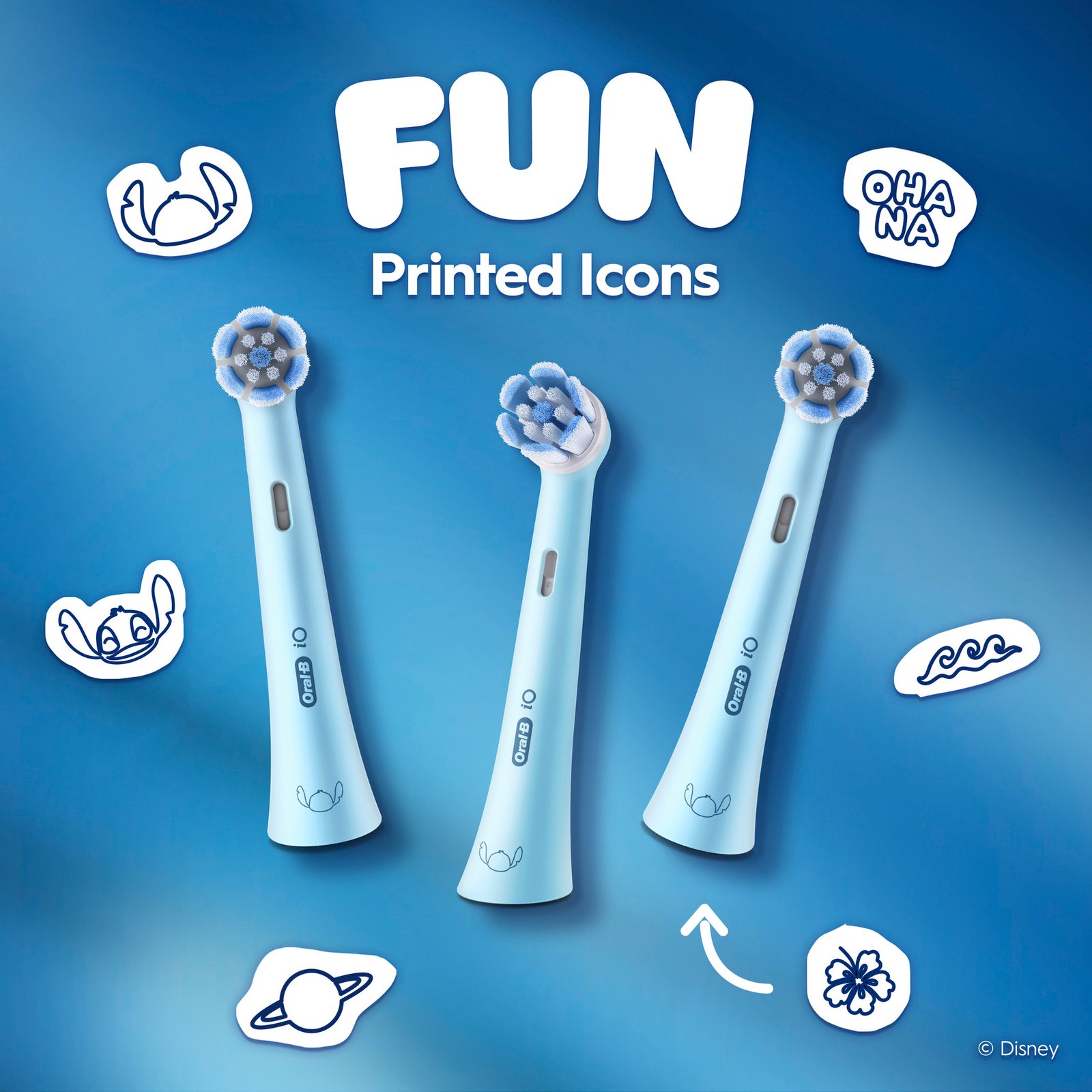 Oral-B iO Kids 6+ Disney Stitch tandborsthuvuden, 3 st