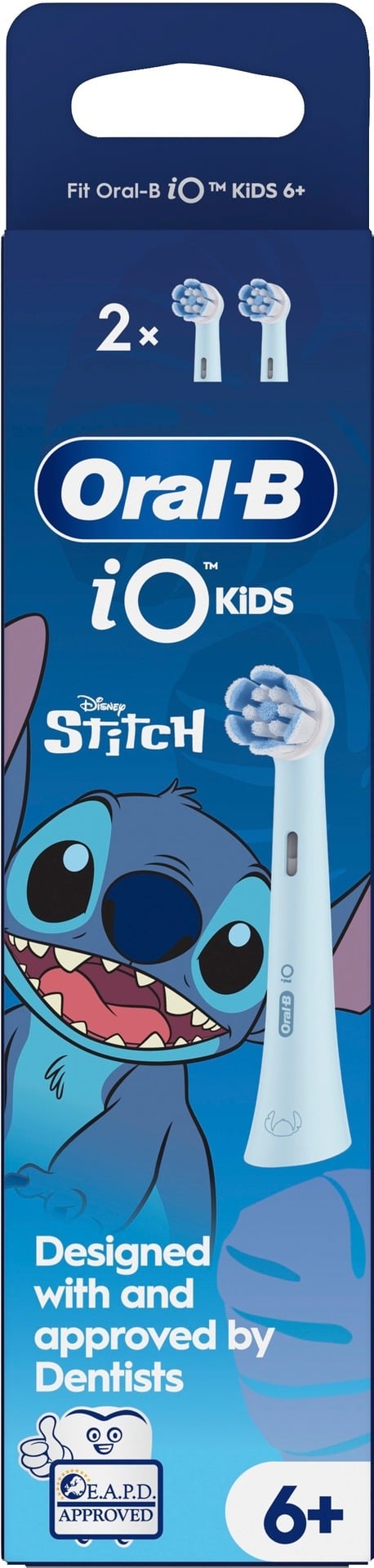 Oral B iO Kids Disney Stitch Tandborsthuvuden för Barn över 6 år 2 st