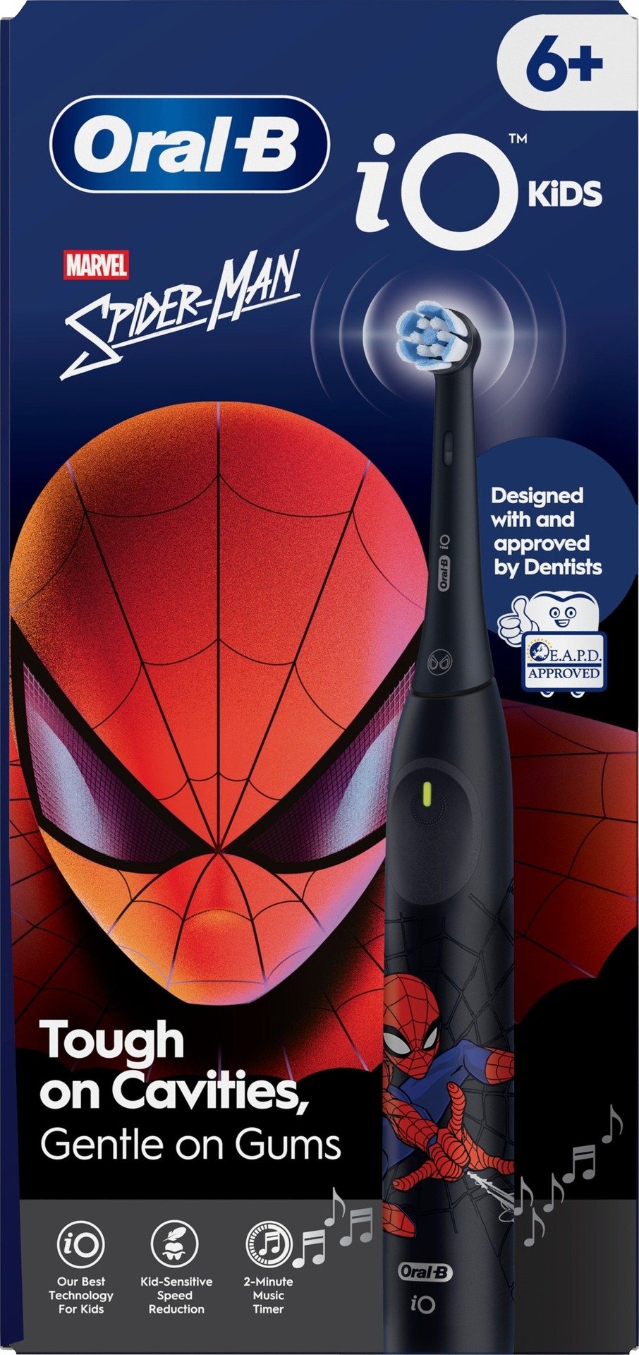 Oral B iO Kids Marvel Spider Man Eltandborste 1 tandborsthuvud