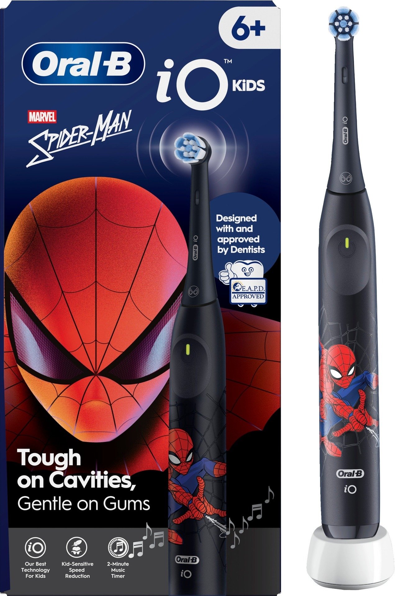 Oral B iO Kids Marvel Spider Man Eltandborste 1 tandborsthuvud