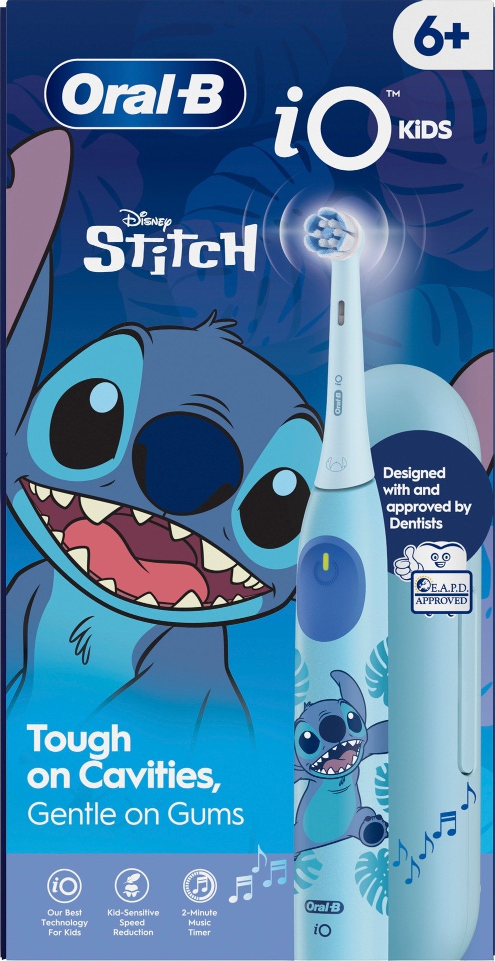 Oral B iO 6 Kids Disney Stitch Eltandborste med Resefodral 1 tandborsthuvud