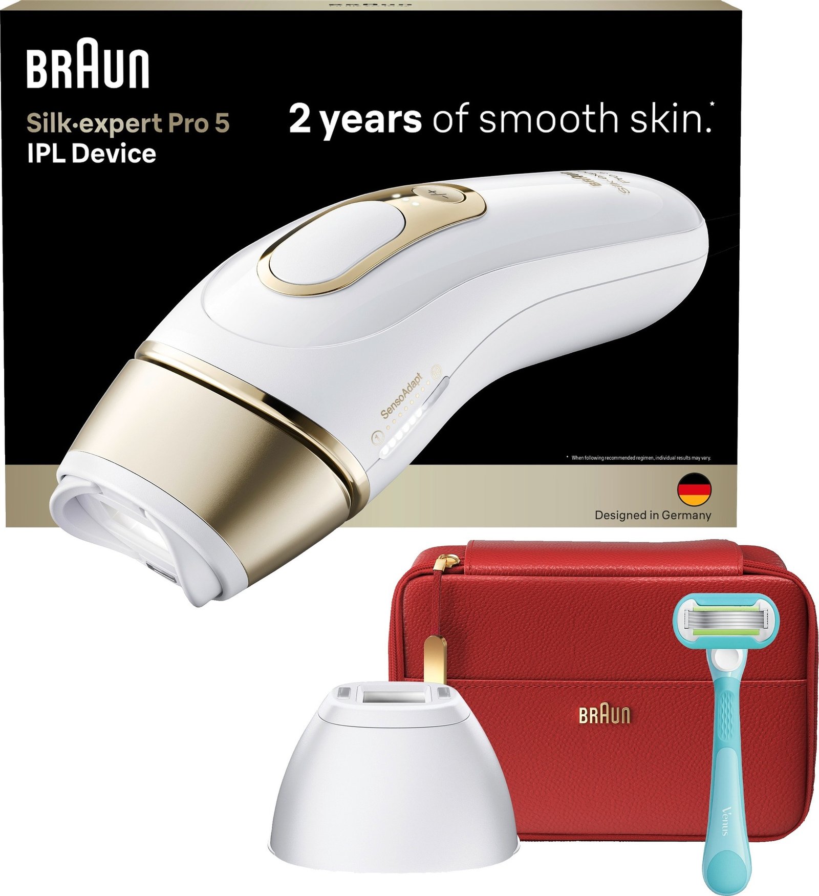 Braun IPL Silk expert Pro 5 Hårborttagning Hemma 2 huvuden PL5221