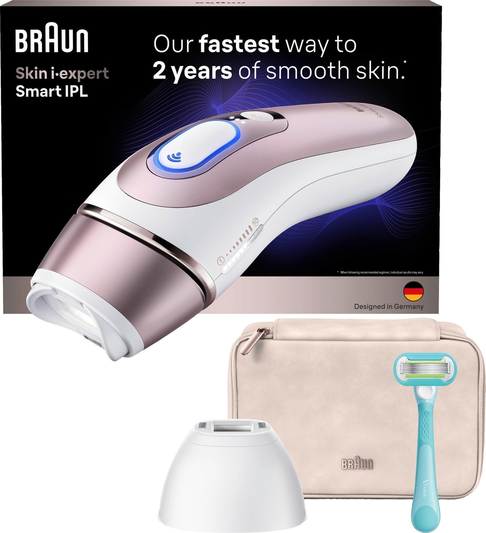Braun Smart IPL Skin i expert Hårborttagning Hemma med Gratis App 2 Smart Huvuden PL7211