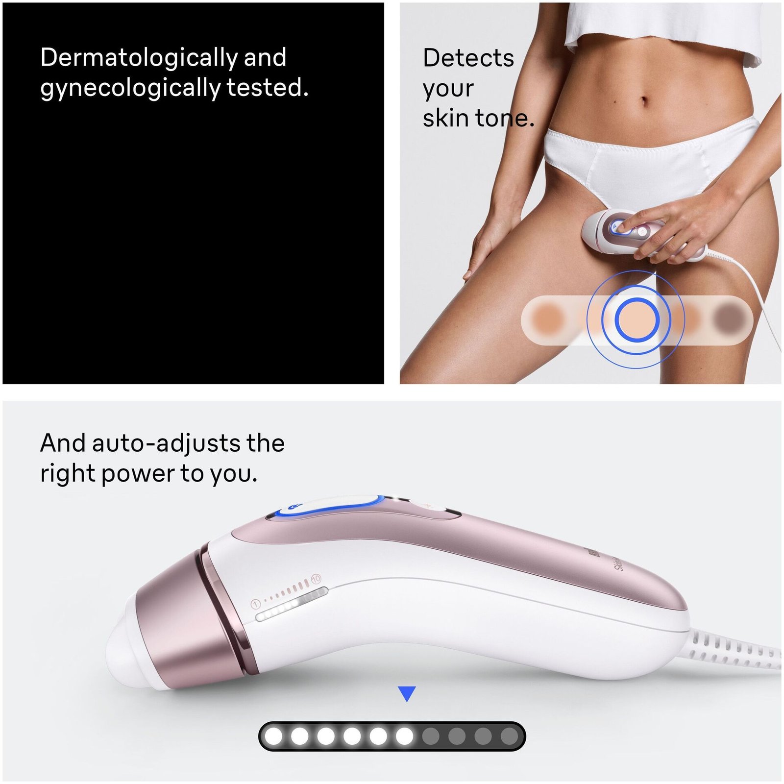 Braun Smart IPL Skin i expert Hårborttagning Hemma med Gratis App 2 Smart Huvuden PL7211