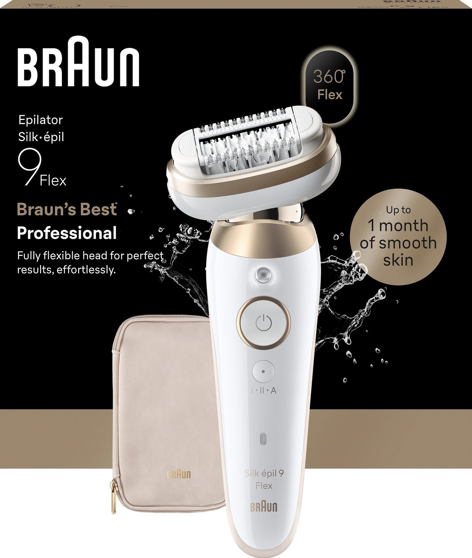 Braun Silk épil 9 Flex Wet & Dry Epilator 9 011 3D Guld