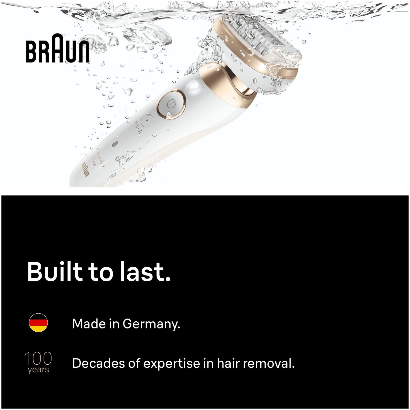 Braun Silk épil 9 Flex Wet & Dry Epilator 9 011 3D Guld