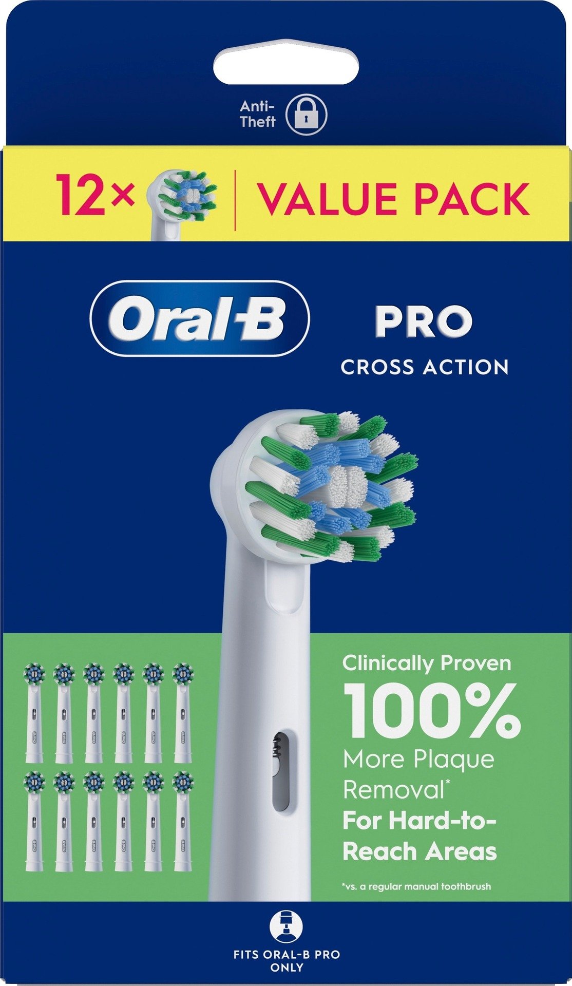 Oral-B Pro Cross Action borsthuvuden, 12 st