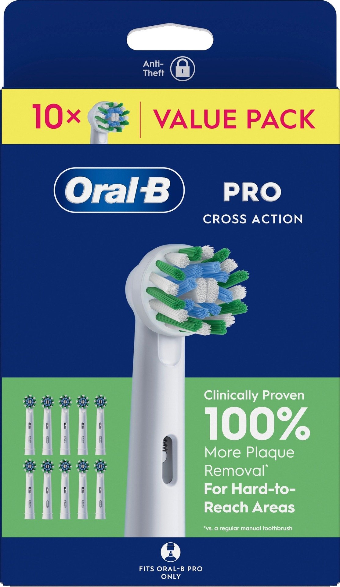 Oral-B Pro Cross Action borsthuvuden, 10 st