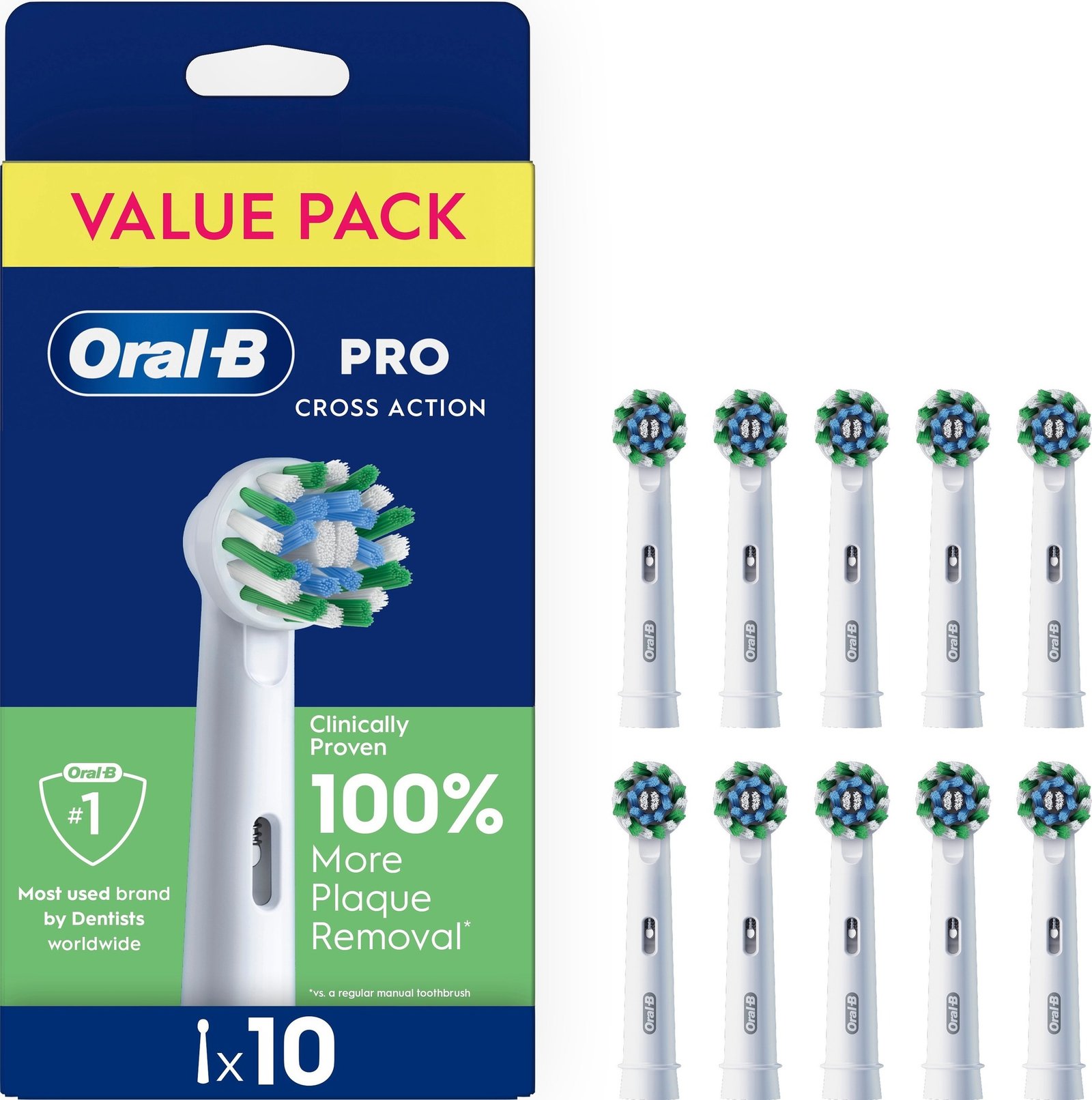 Oral-B Pro Cross Action borsthuvuden, 10 st