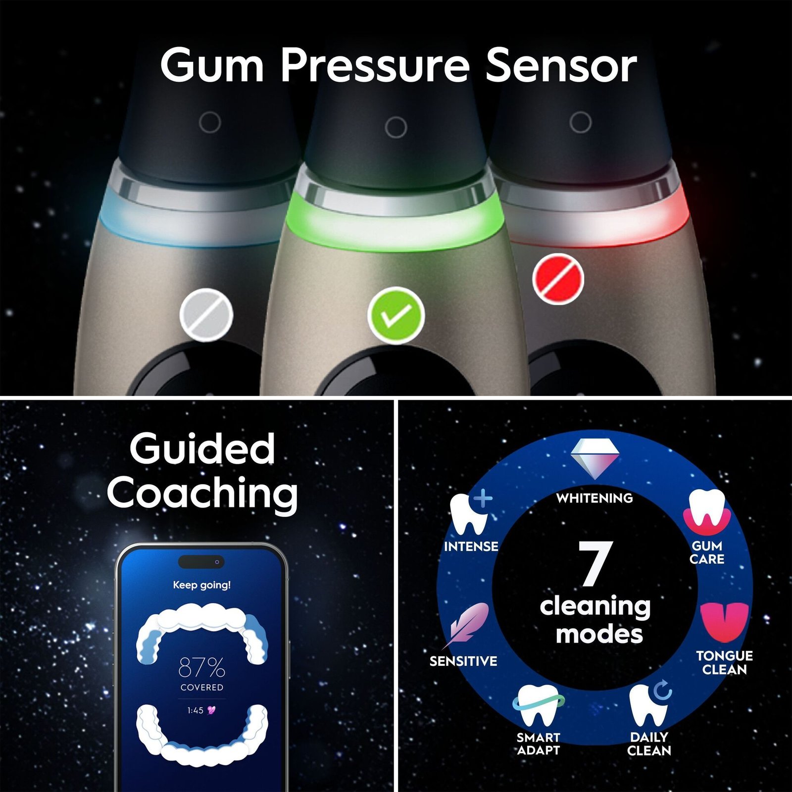 Oral-B iO10 Eltandborste Lunar Gold 1 tandborsthuvud, 1 resefodral för laddning, 1 refillhållare