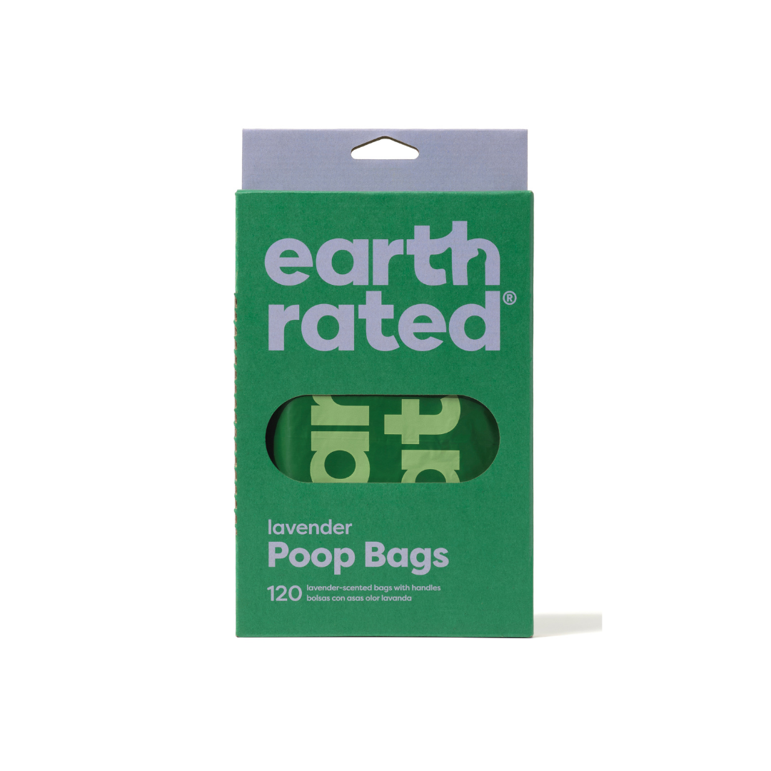 Earth Rated Hundbajspåsar Med Handtag Lavendel 120 st