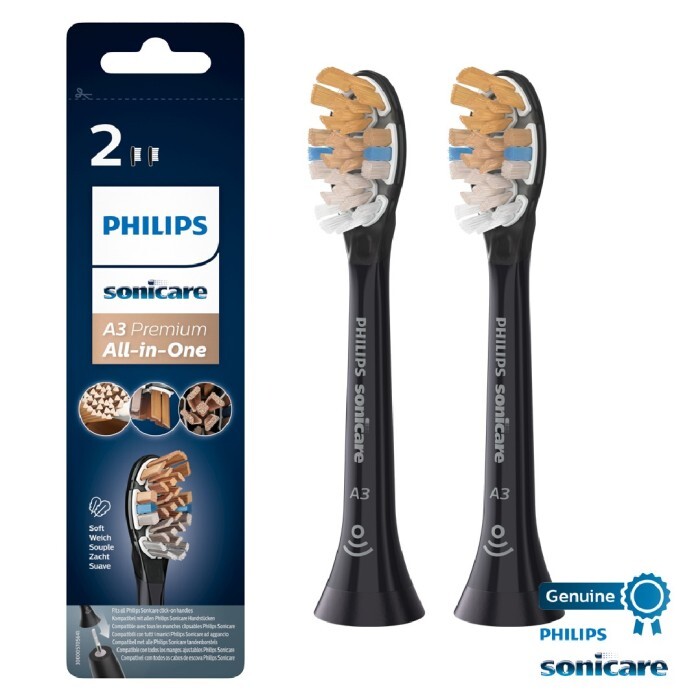 Philips Sonicare A3 Premium All in One Tandborsthuvuden Svart 2 st