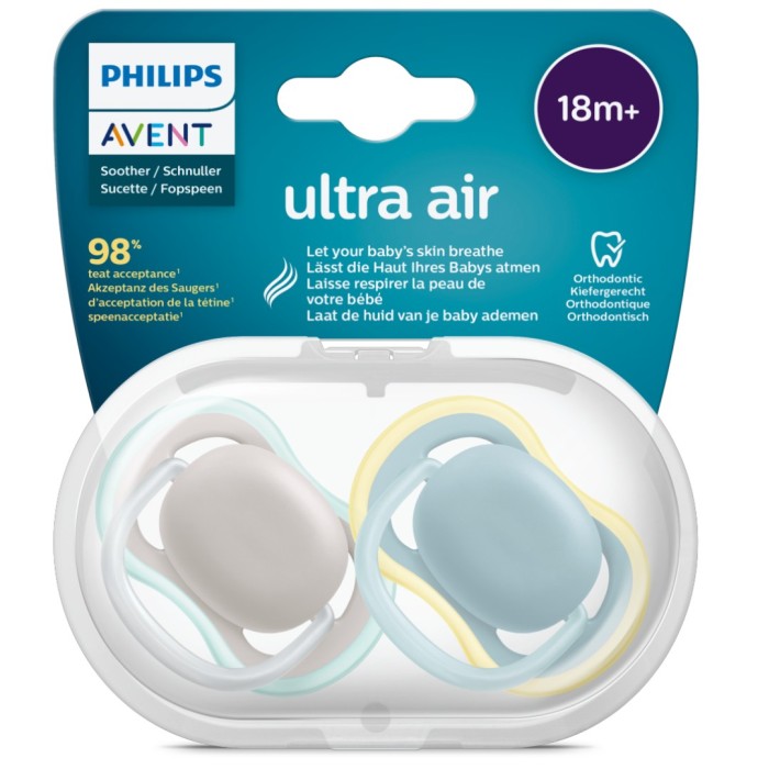 Philips Avent Ultra Air Napp 18+ Månader Grön/Grå 2 st