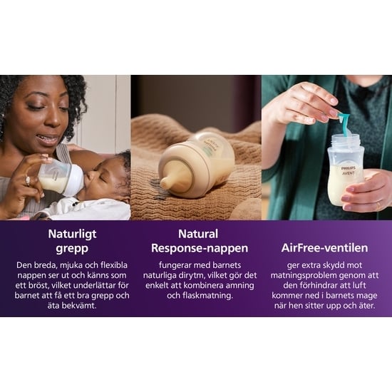 Philips Avent Natural Response Nappflaska med Airfree-ventil 260ml