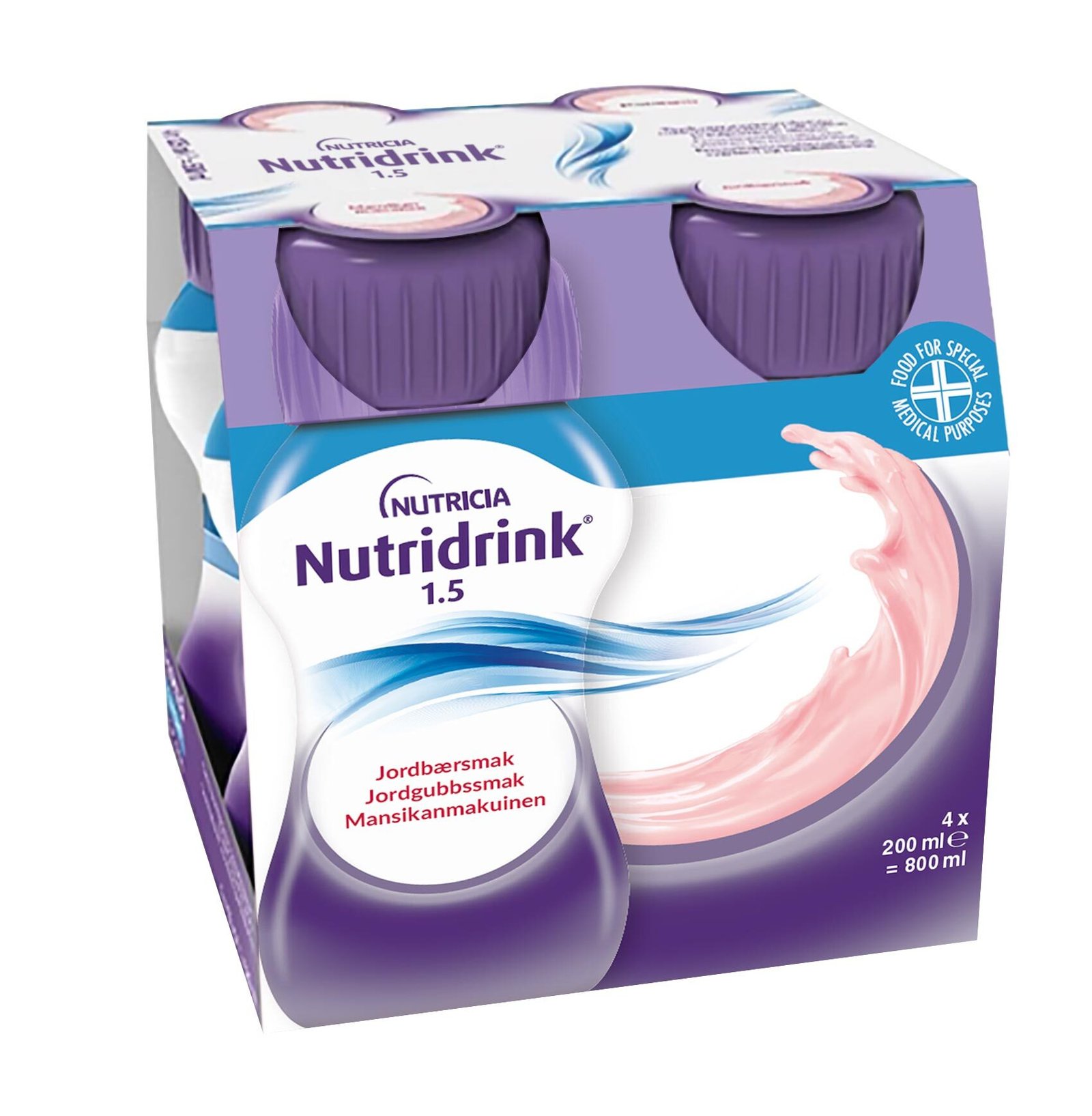 Nutridrink Jordgubbsmak 4 x 200 ml