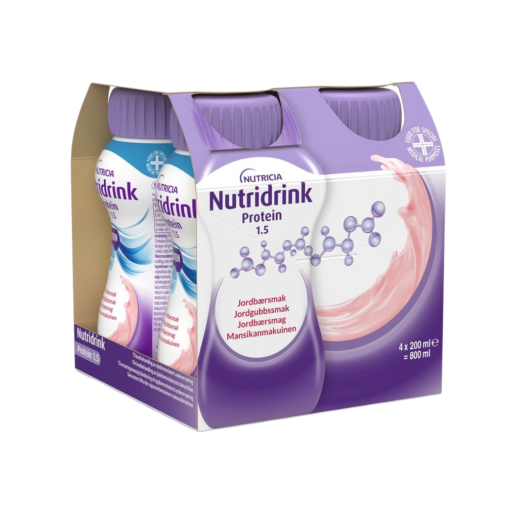 Nutridrink Protein Jordgubbsmak 4 x 200 ml