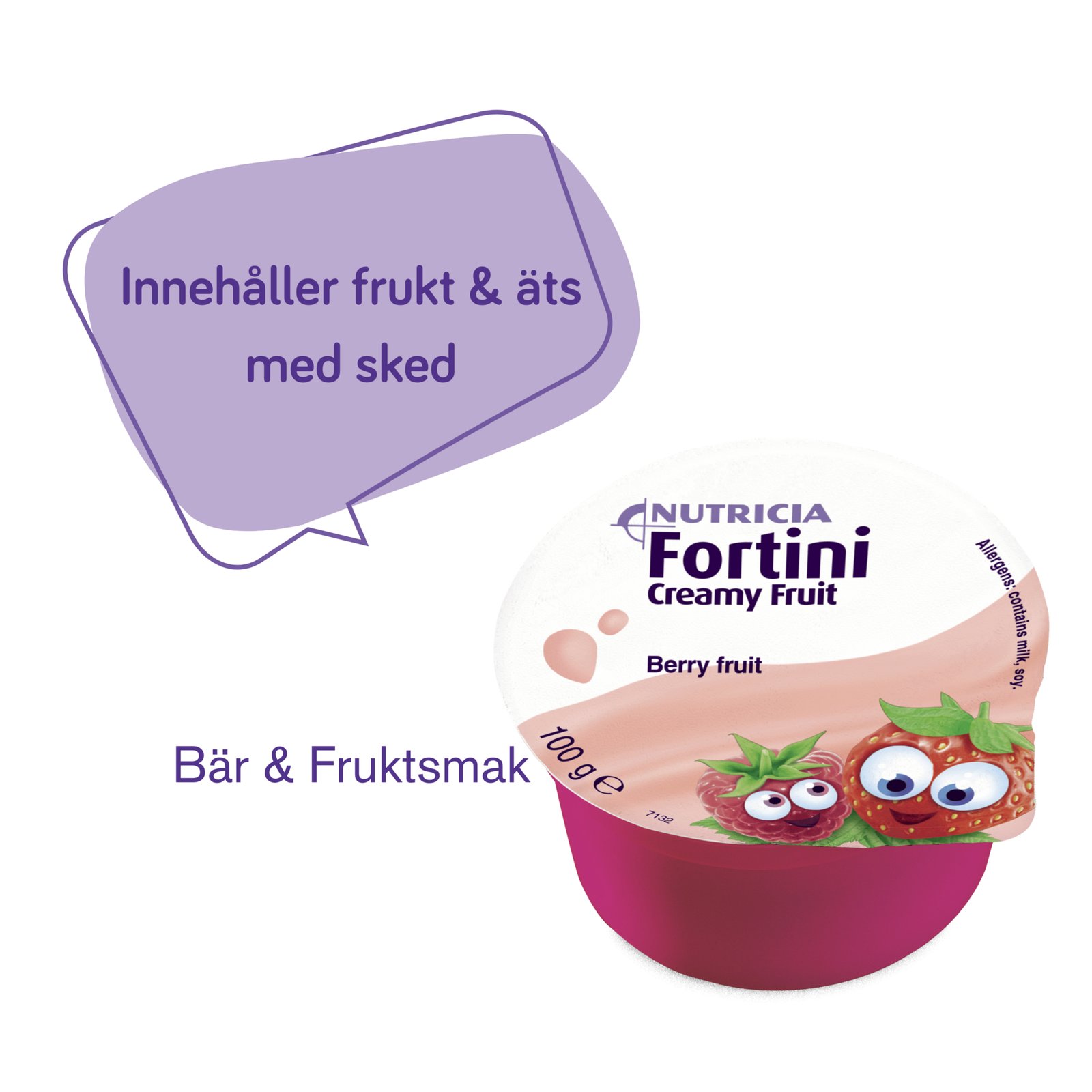 Nutricia Fortini Creamy Fruit Bär & Frukt 4 x 100 g