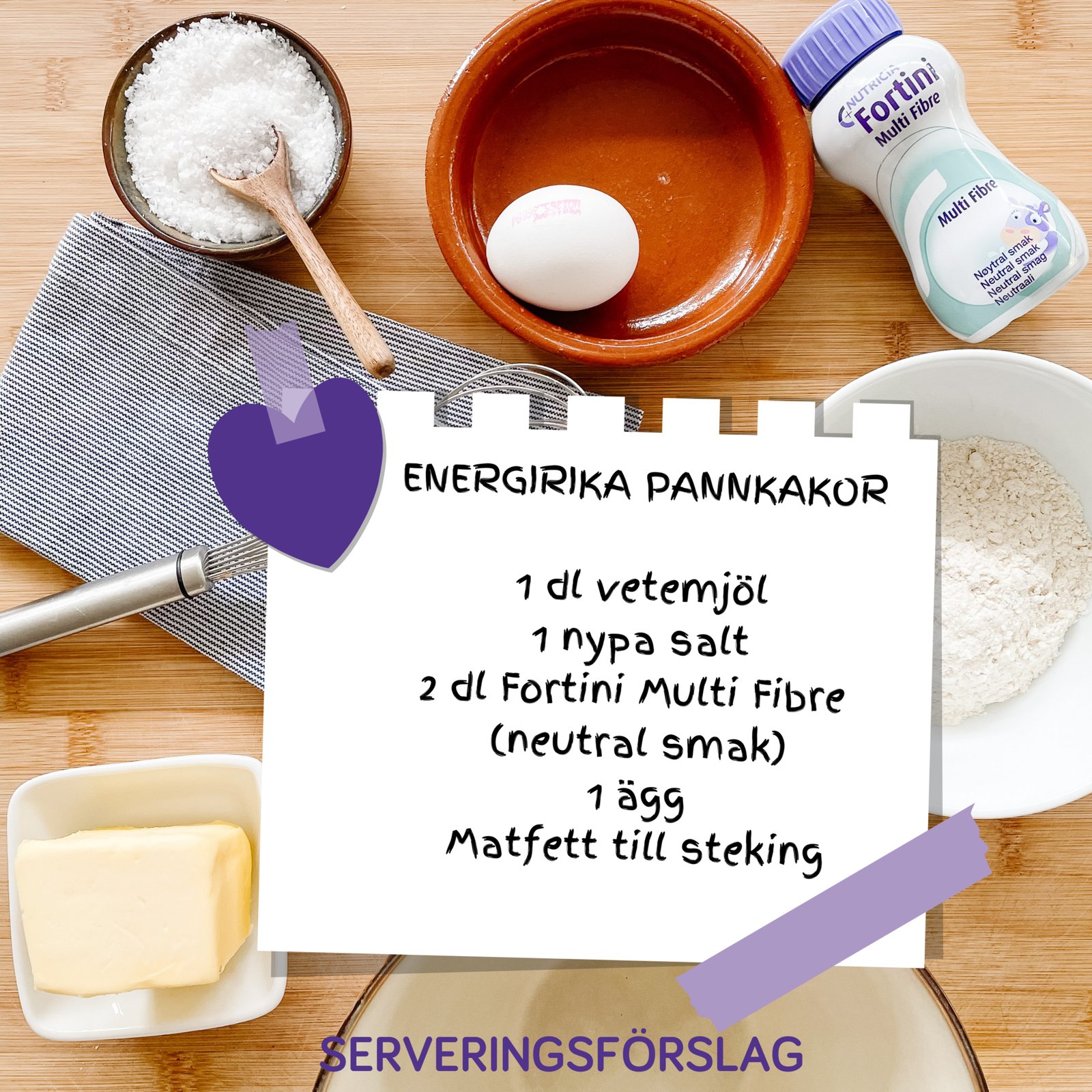 Nutricia Fortini Multi Fibre Neutral Näringsdryck för barn 4 x 200 ml