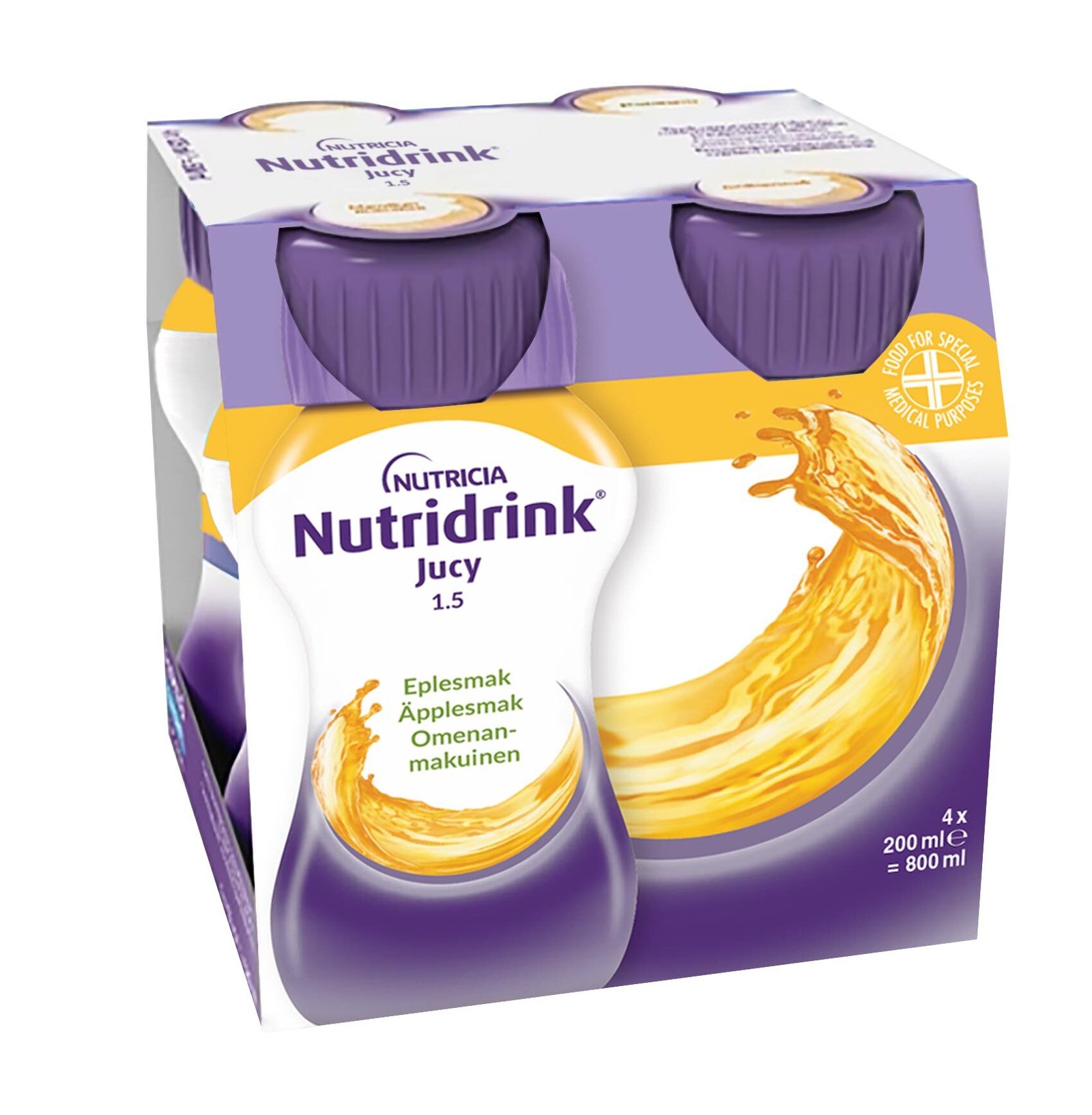Nutridrink Jucy Äpplesmak 4 x 200 ml