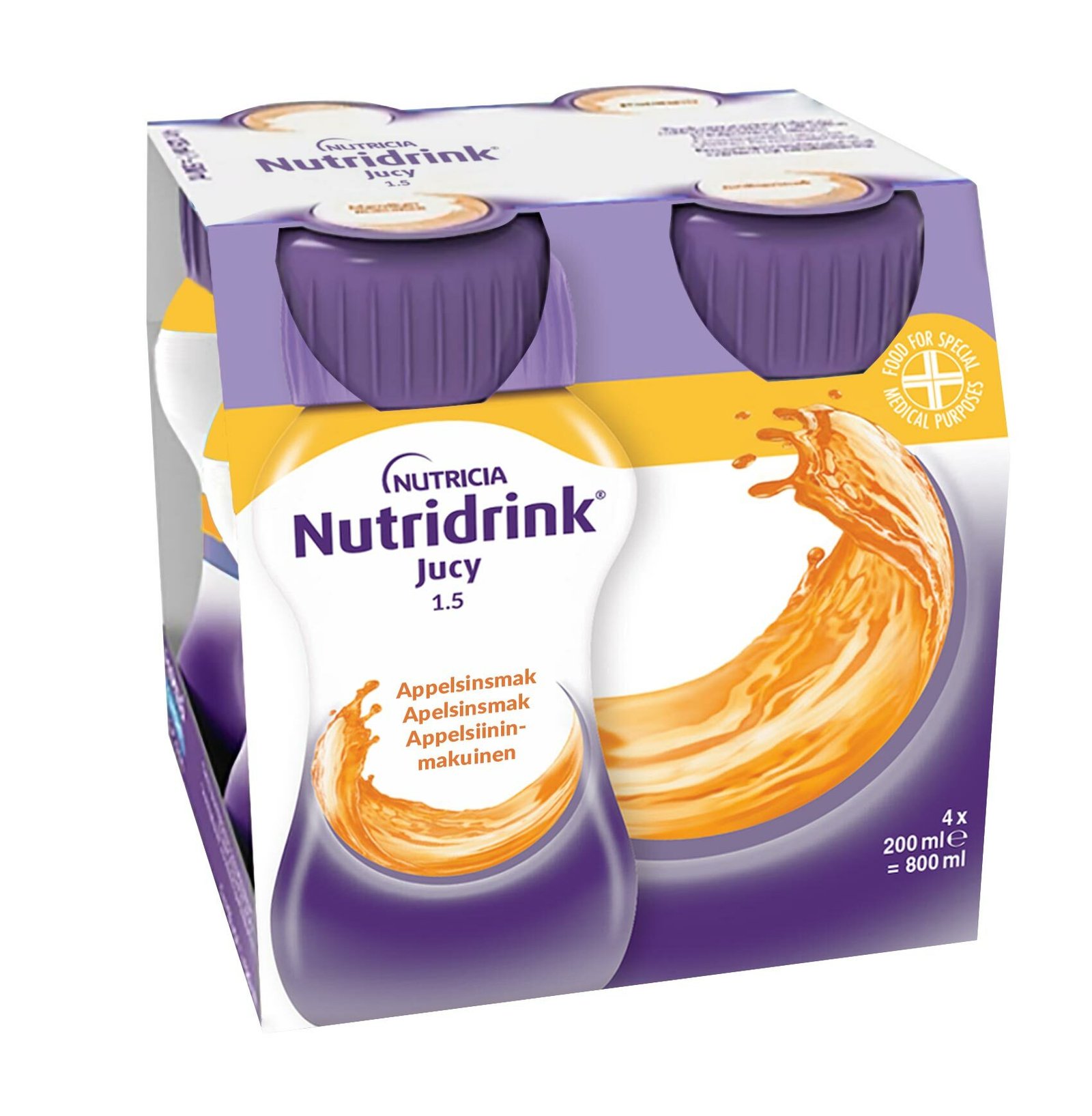 Nutridrink Juicy Apelsinsmak 4 x 200 ml