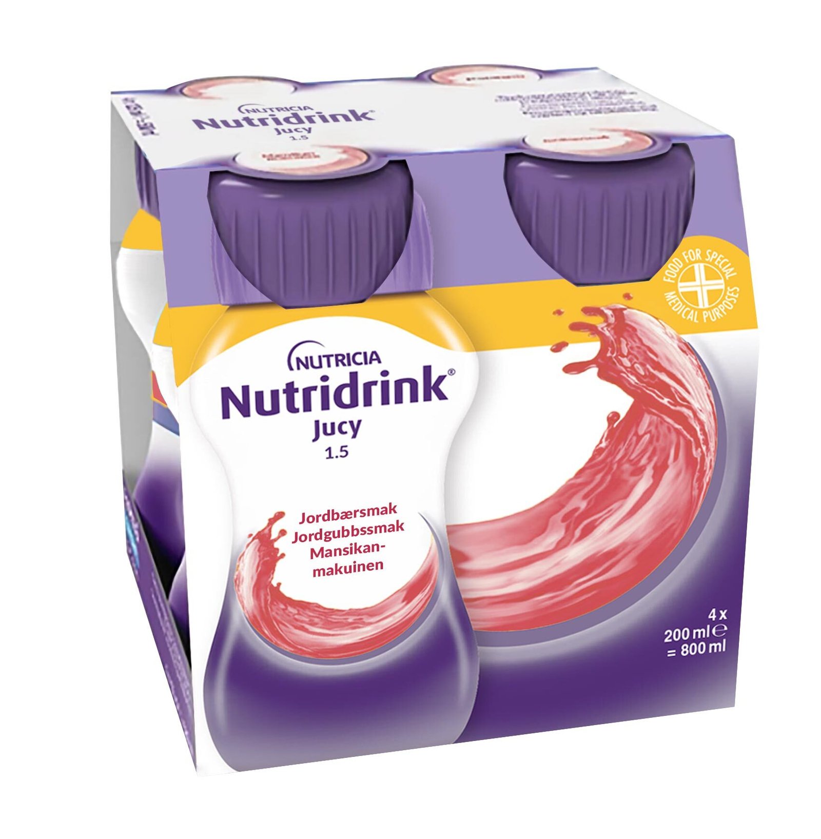 Nutridrink Jucy Jordgubbsmak 4 x 200 ml