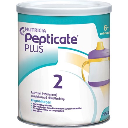 Pepticate Plus Tillskottsnäring vid mjölkproteinallergi 6+ månader 450g