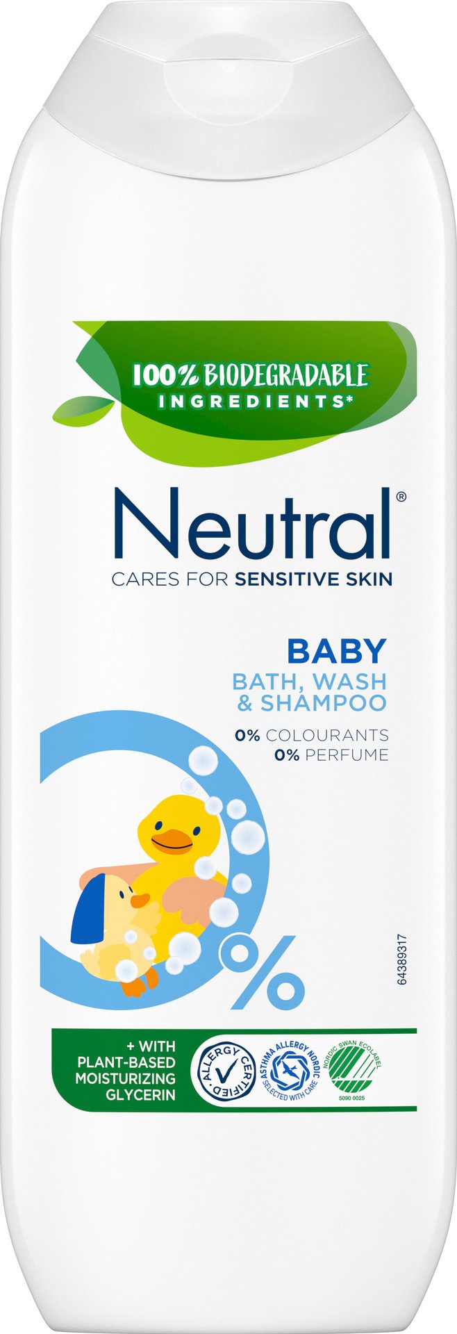 Neutral Baby Bath & Shampoo Wash Duschtvål för känslig hud 250 ml