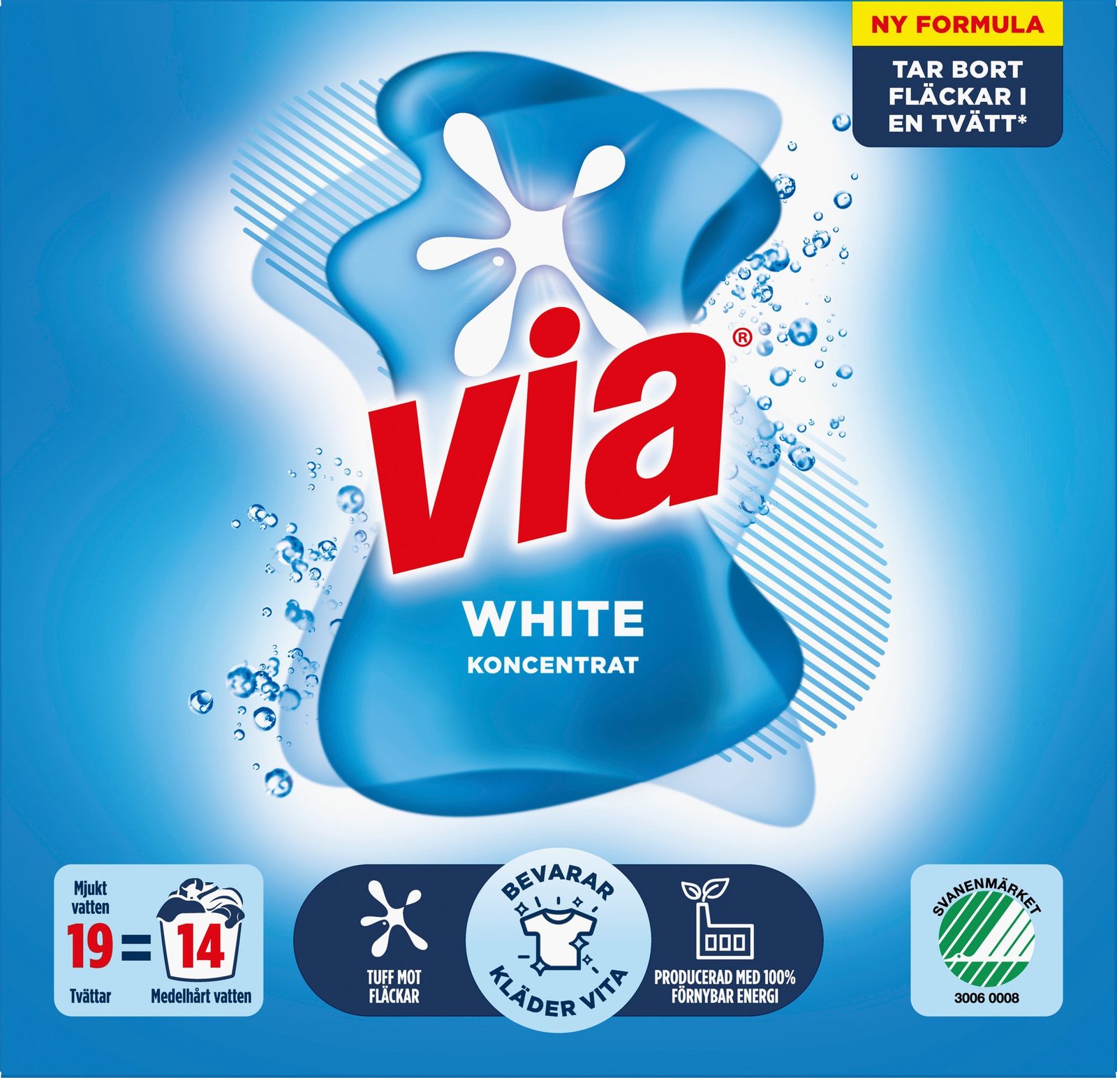 Via White Tvättmedel 760 g 19 tvättar