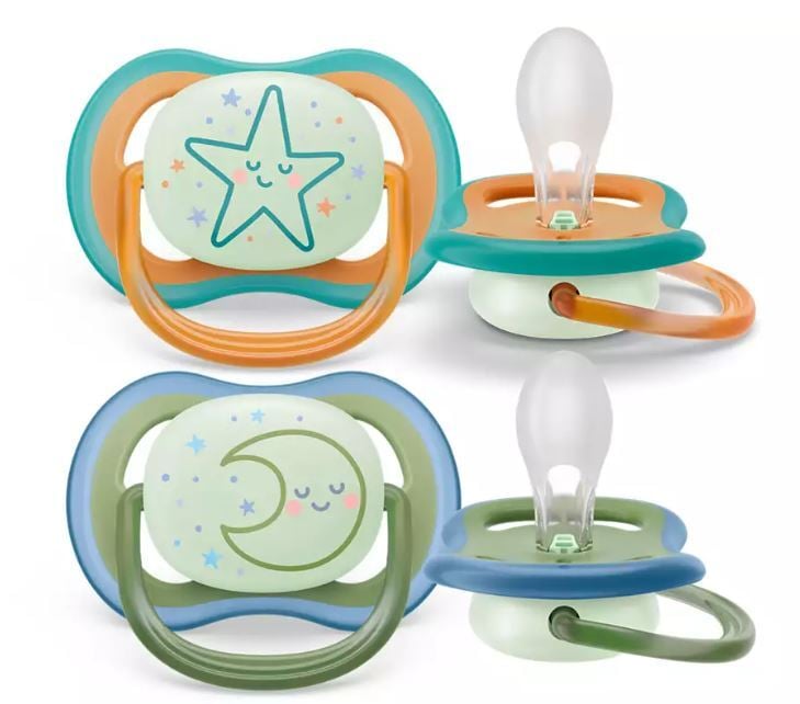 Philips Avent Ultra Air Napp Glow Blå/Grön/Orange 18+ månader 2 st