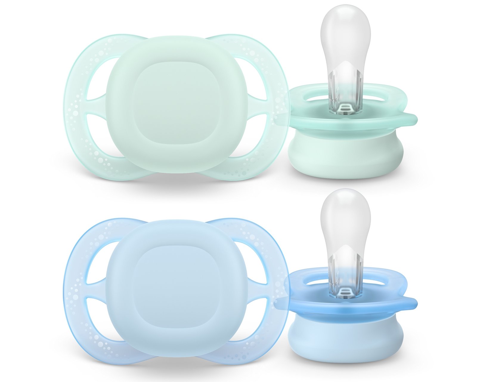 Philips Avent Ultra Start Napp 0 till 2 månader Grön Blå 2 st