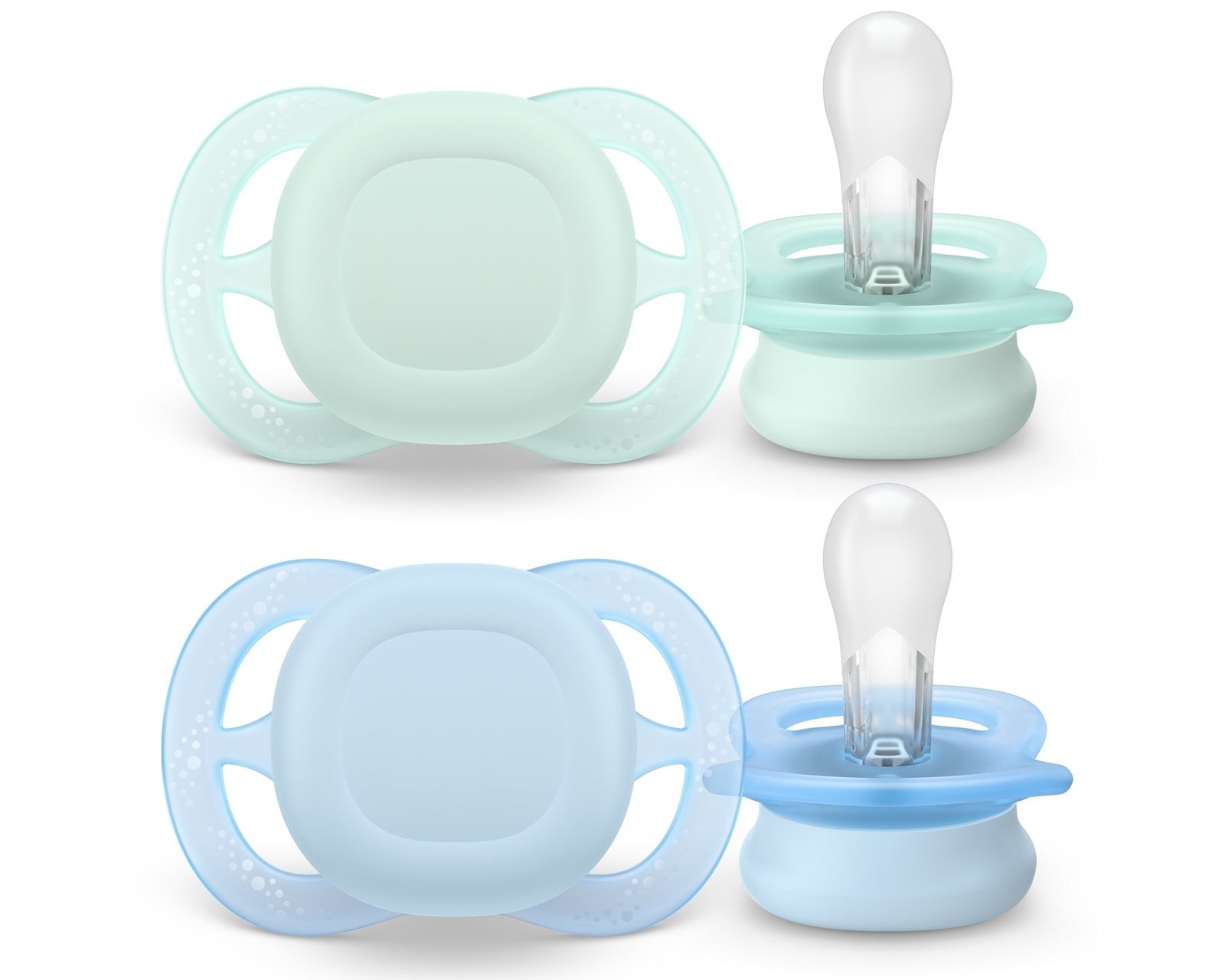 Philips Avent Ultra Start Napp 0 till 2 månader Grön Blå 2 st