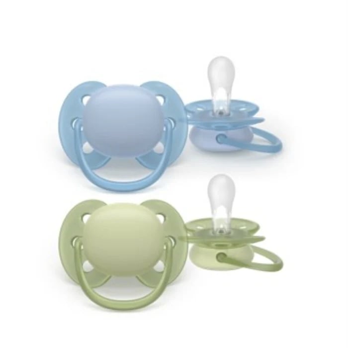 Philips Avent Ultra Soft Napp 0 till 6 månader Grön Blå 2 st