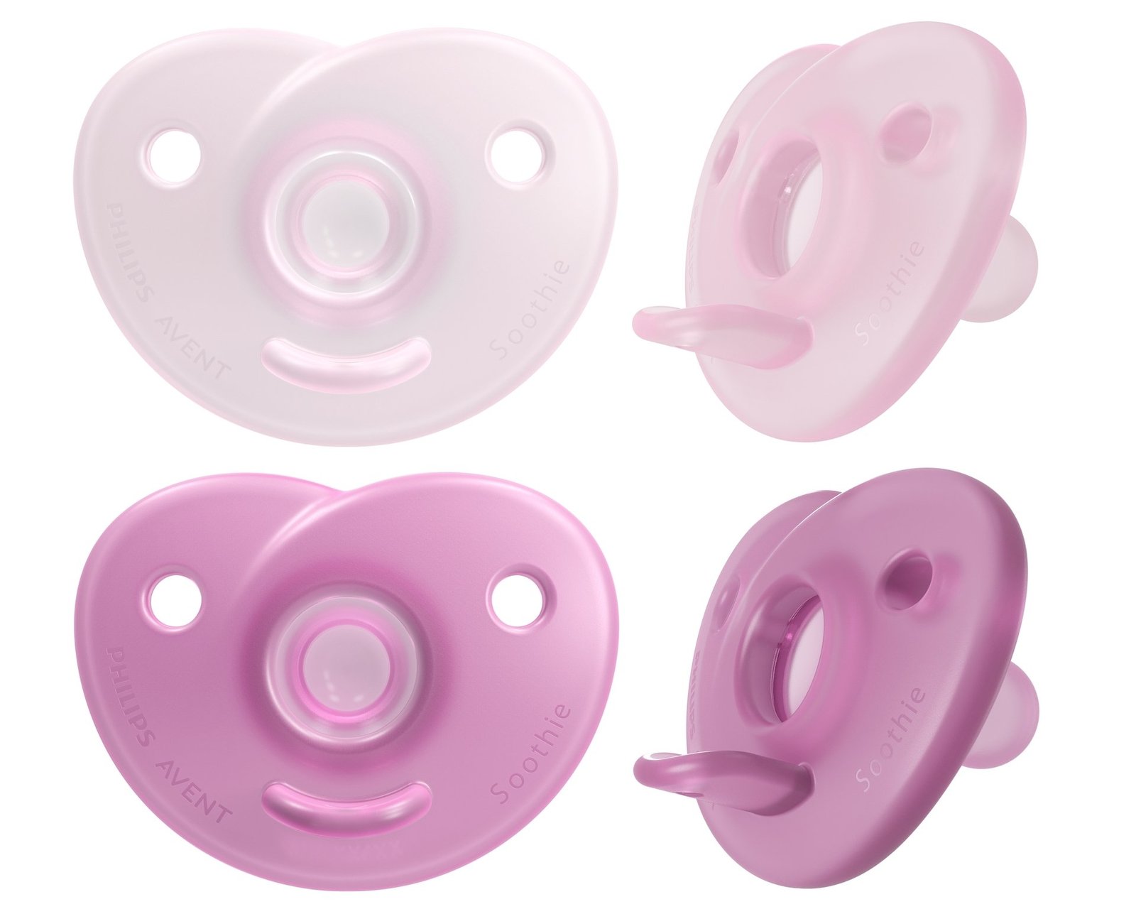 Philips Avent Soothie Napp 0 till 6 månader Rosa 2 st