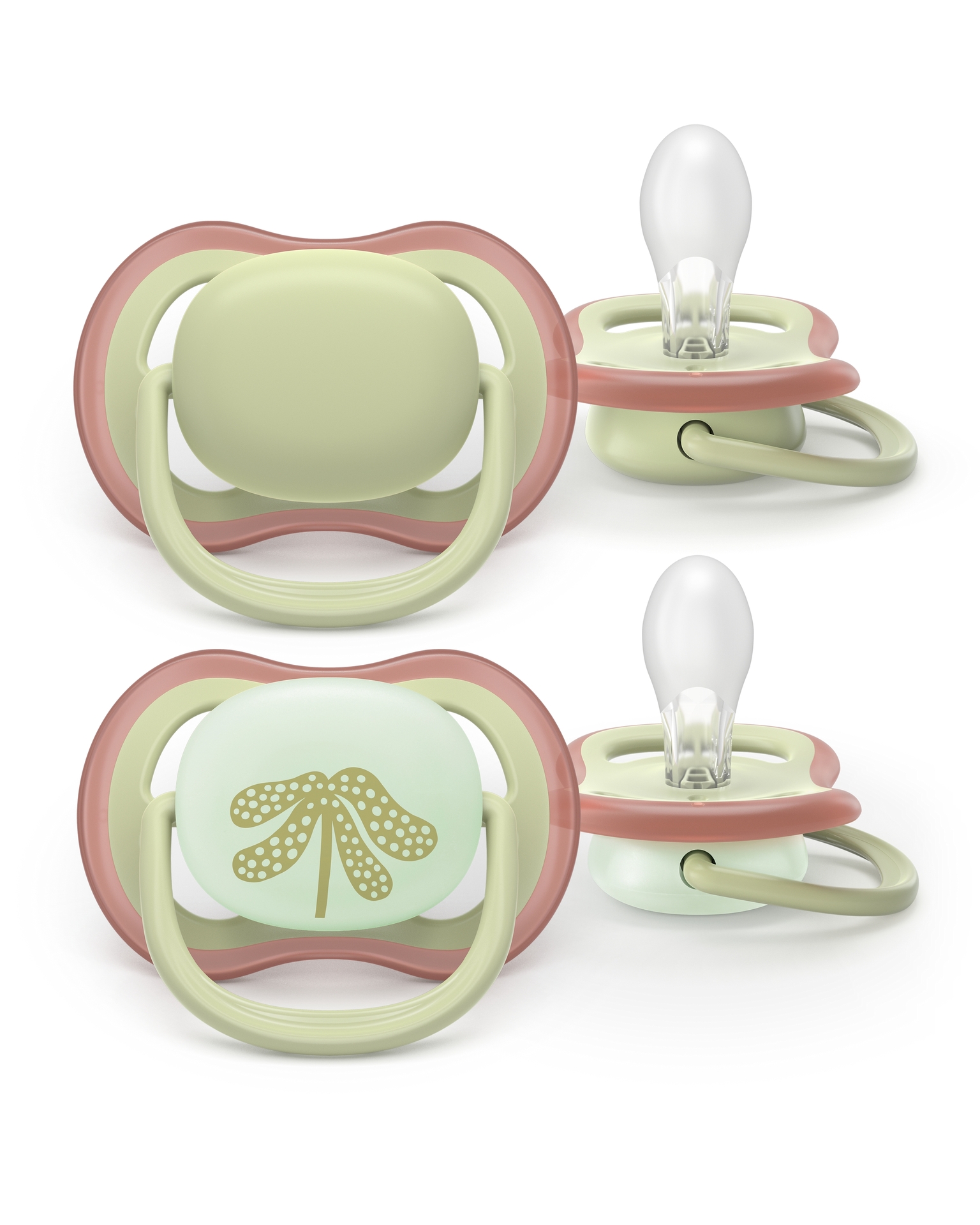 Philips Avent Ultra Air Napp 6 till 18 månader Grön Beige Motiv