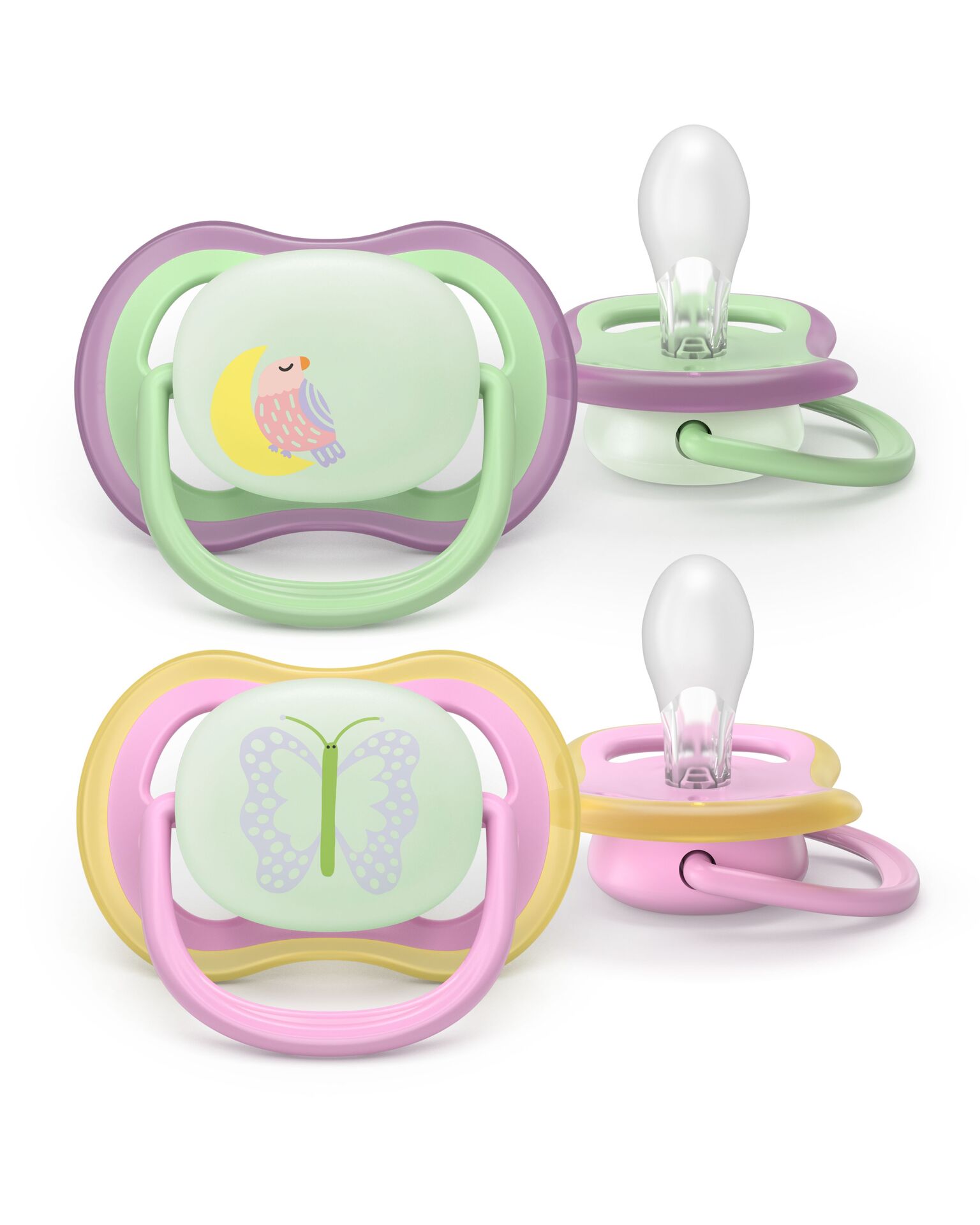 Philips Avent Pacifier ultra air natt SOOTHER AIR NIGHTTIME 6-18 mån 2-pack
